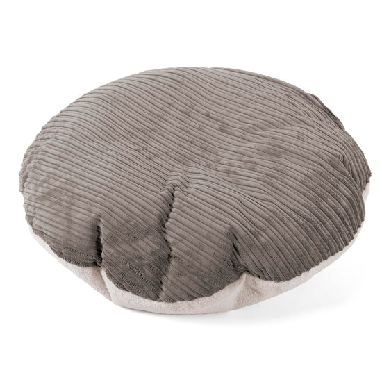 Flexforma Pyöreä Säkkituoli-lattiatyyny Pienille Lapsille 1–3-vuotiaille - Buklee & Vakosametti Grafiitti 01