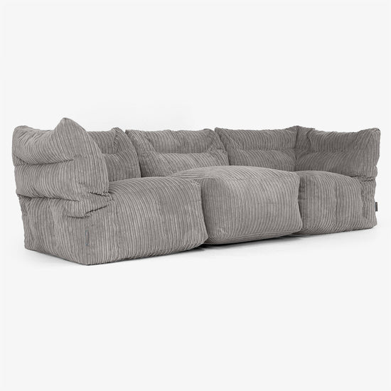 3-istuttava Modulaarinen Sohva - Vakosametti Grafiitti 02