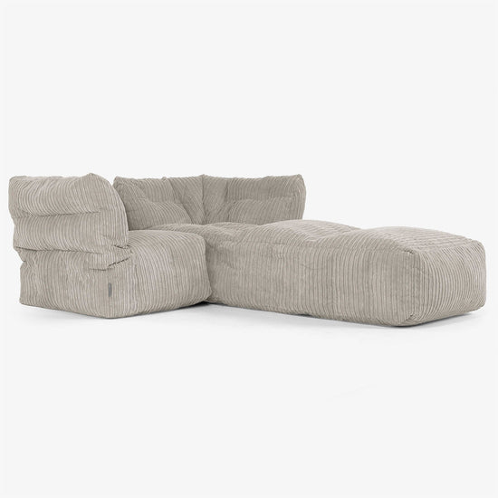 2-istuttava Modulaarinen Sohva Chaise Longuella - Vakosametti Minkki 02