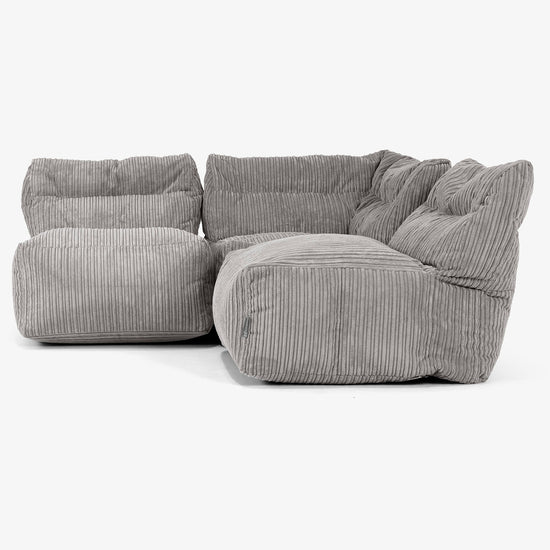 3-istuttava Modulaarinen Sohva ilman Käsinojia - Vakosametti Grafiitti 02