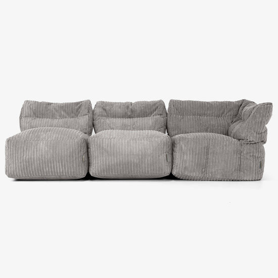 3-istuttava Modulaarinen Sohva ilman Käsinojia - Vakosametti Grafiitti 04