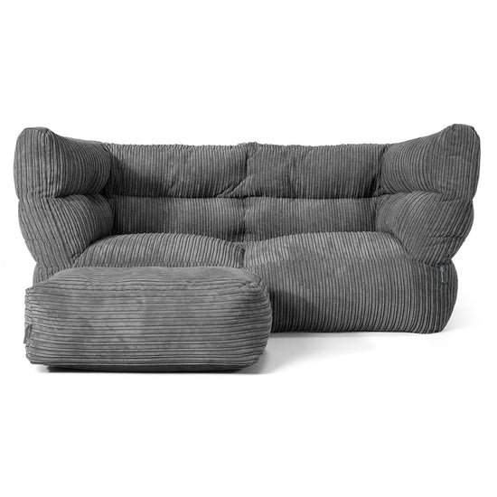 Louis 2-paikkainen Säkkituolisohva - Vakosametti Liuskekivenharmaa 02