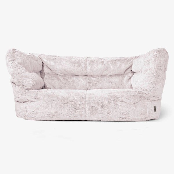 Albert 2-paikkainen Säkkituolisohva 2.0 - Kanitekoturkis Puuteripinkki 01