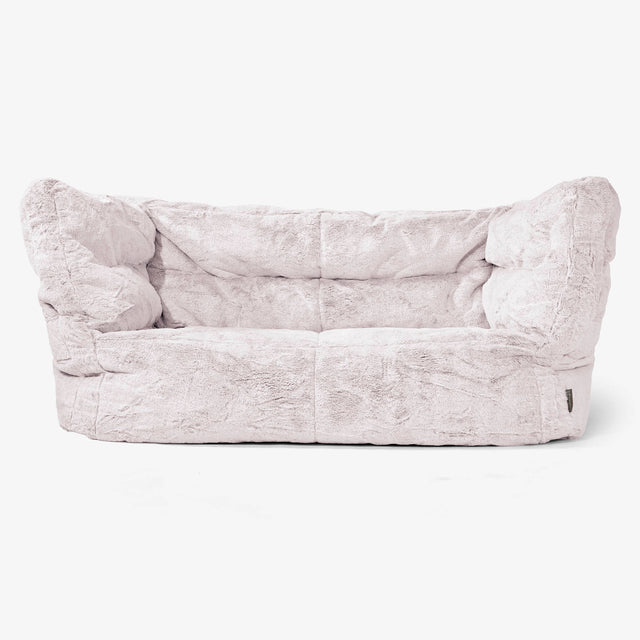 Albert 2-paikkainen Säkkituolisohva 2.0 - Kanitekoturkis Puuteripinkki 01