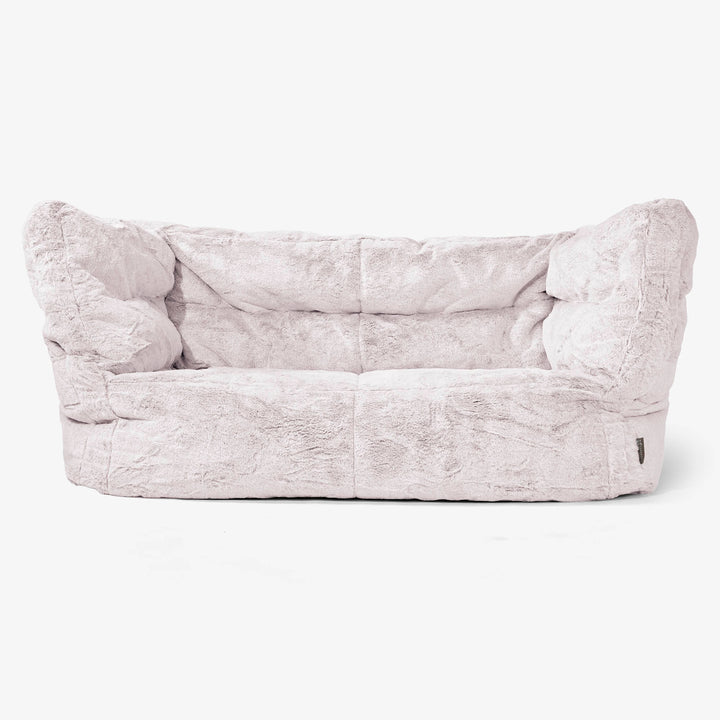 Albert 2-paikkainen Säkkituolisohva 2.0 - Kanitekoturkis Puuteripinkki 01