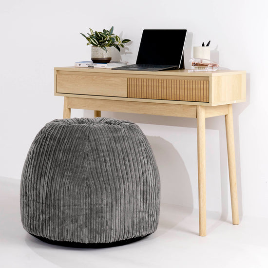 Ergonominen Toimisto-pouf-tuoli - Vakosametti Grafiitti - 02