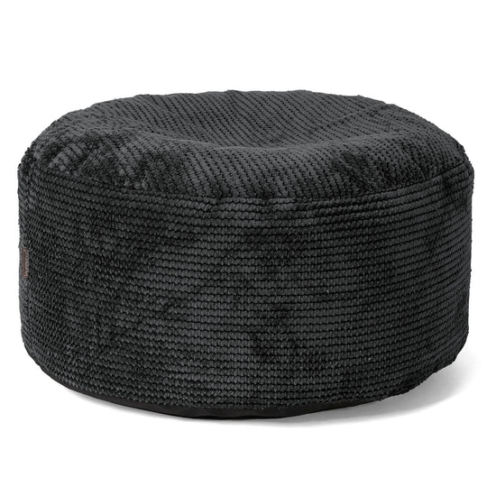 Iso Pyöreä Rahi Jakkara - Pompula Musta 01