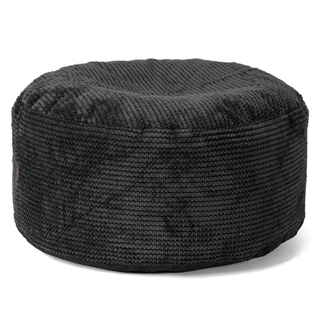 Iso Pyöreä Rahi Jakkara - Pompula Musta 01