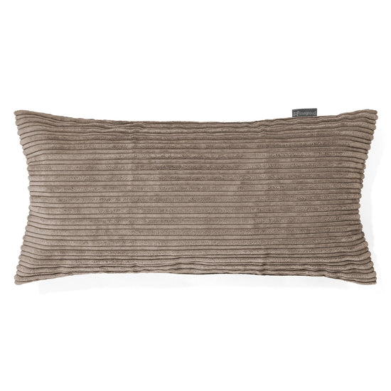 Jättimäinen Tyynynsuojus 40 x 70cm - Vakosametti Harmaabeige 01