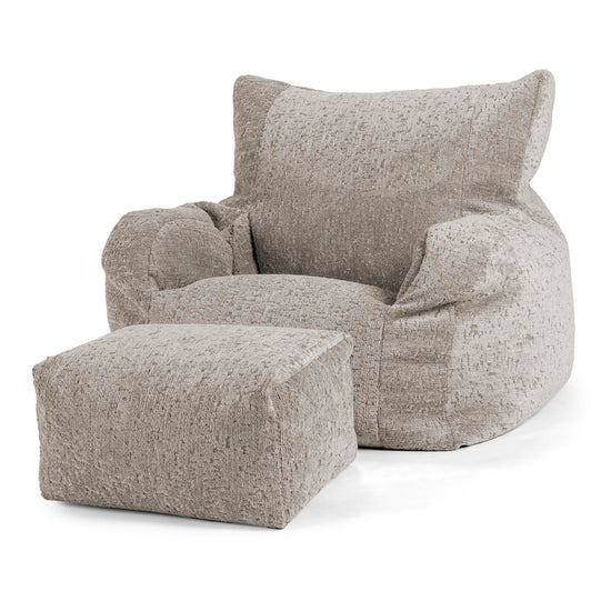 Josephine-Säkkituoli Nojatuoli - Ylellinen Chenille Harmaa 02
