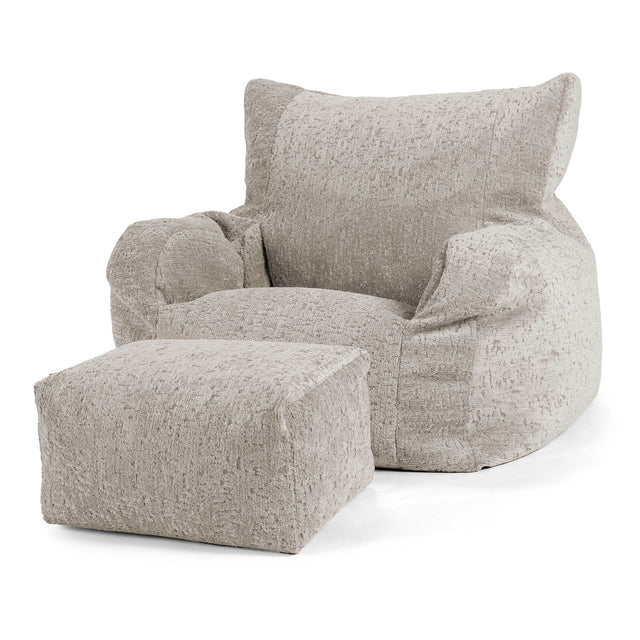 Josephine-Säkkituoli Nojatuoli - Ylellinen Chenille Harmaa 02
