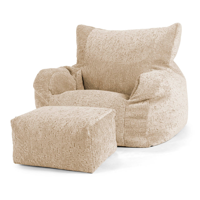 Josephine-Säkkituoli Nojatuoli - Ylellinen Chenille Minkki 02