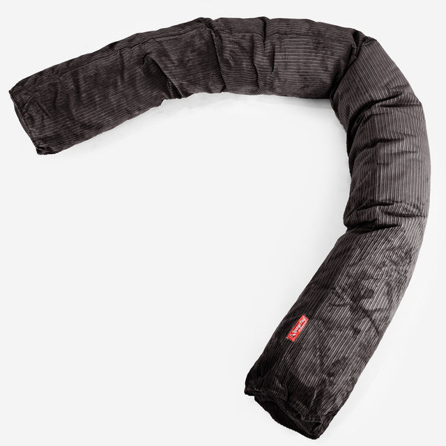 Pitkä Tyyny XXL Vaihtopäällinen - Liituraita Vakosametti-kankaasta 01