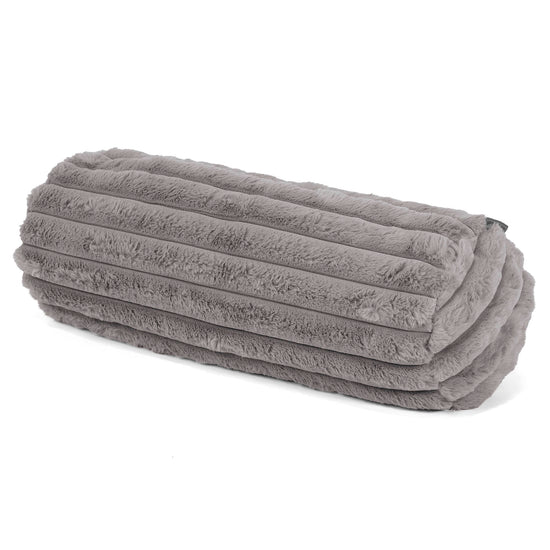 Putkityynynsuojus 20 x 55cm - Ultrapehmeä Vakosametti Harmaa 01