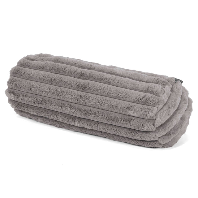 Putkityynynsuojus 20 x 55cm - Ultrapehmeä Vakosametti Harmaa 01