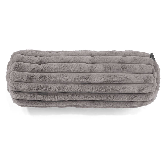 Putkityynynsuojus 20 x 55cm - Ultrapehmeä Vakosametti Harmaa 02
