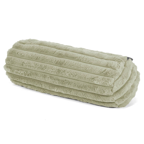 Putkityynynsuojus 20 x 55cm - Ultrapehmeä Vakosametti Salviavihreä 01