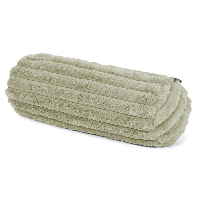 Putkityynynsuojus 20 x 55cm - Ultrapehmeä Vakosametti Salviavihreä 01