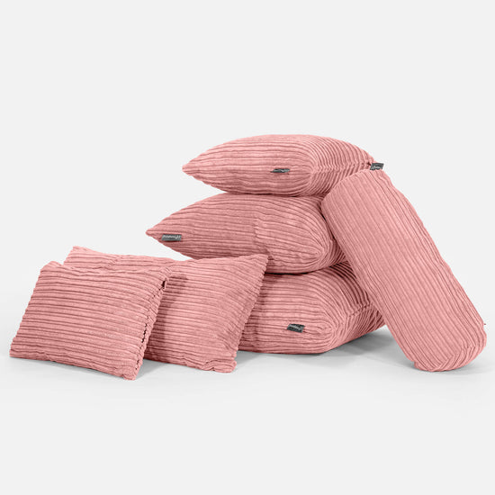 Putkityynynsuojus 20 x 55cm - Vakosametti Persikka 04