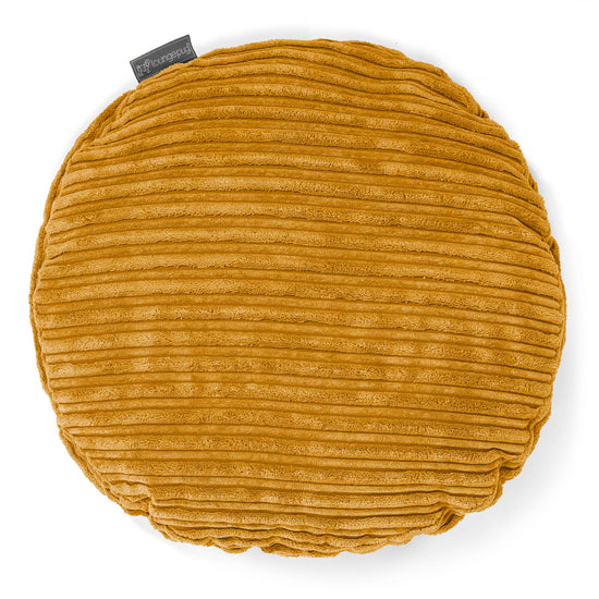 Pyöreä Tyynynsuojus 50cm - Vakosametti Kultainen Hunaja 01