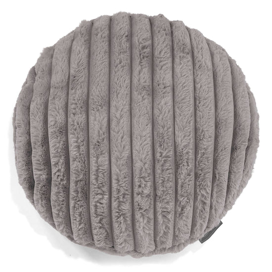 Pyöreä Tyynynsuojus 50cm - Ultrapehmeä Vakosametti Harmaa 01