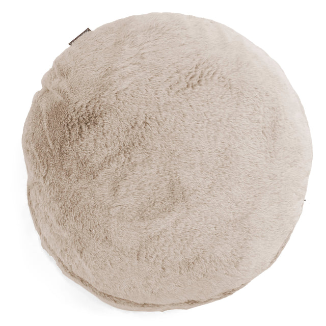 Pyöreä Tyynynsuojus 50cm - Kanitekoturkis Kullanruskea 01