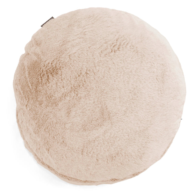 Pyöreä Tyynynsuojus 50cm - Kanitekoturkis Valkoinen 01