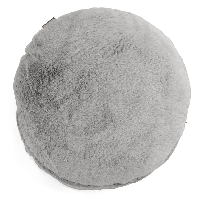 Pyöreä Tyynynsuojus 50cm - Kanitekoturkis Vaaleanharmaa 01