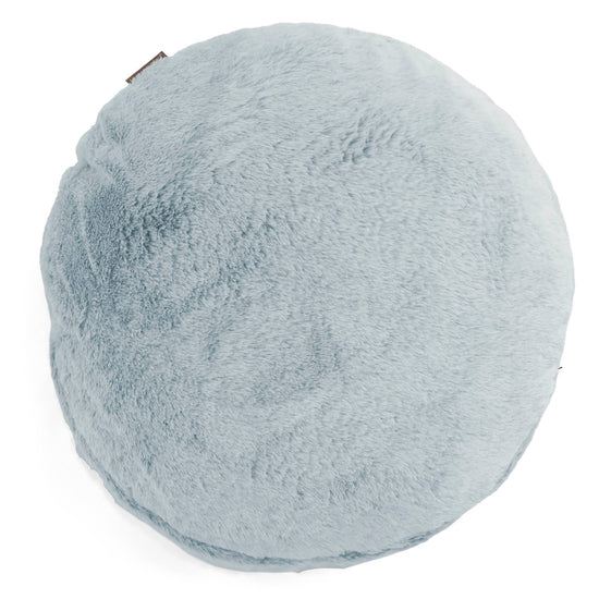 Pyöreä Tyynynsuojus 50cm - Kanitekoturkis Puuterinsininen 01