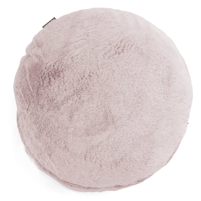 Pyöreä Tyynynsuojus 50cm - Kanitekoturkis Puuteripinkki 01