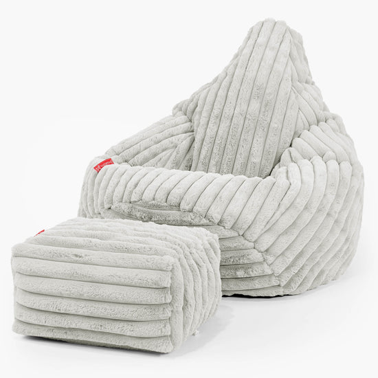 Säkkituoli Lepotuoli - Ultrapehmeä Vakosametti Salviavihreä 01