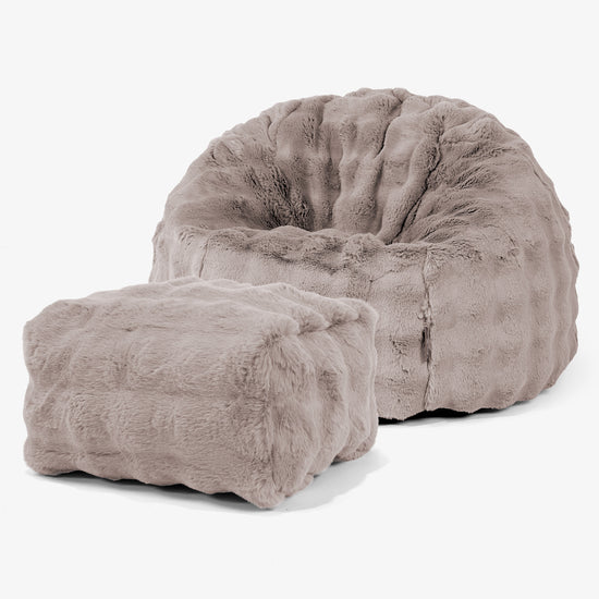 Säkkituoli Sotka - Tekoturkis Kupla Norek 01