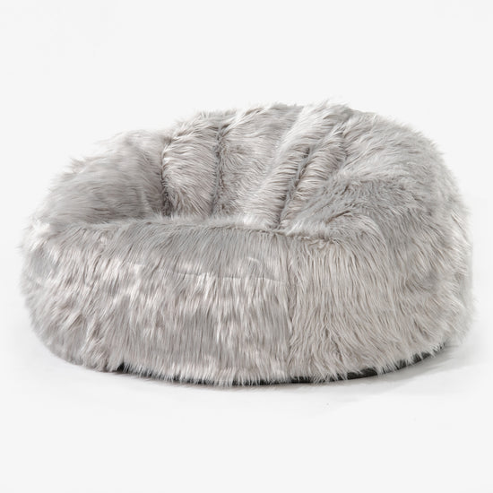 Säkkituoli Sotka Sohva - Mongolialainen Tekoturkis Harmaa 01