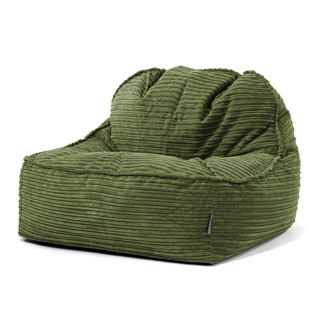 Sloucher Säkkituoli 2.0 - Vakosametti Metsänvihreä 01