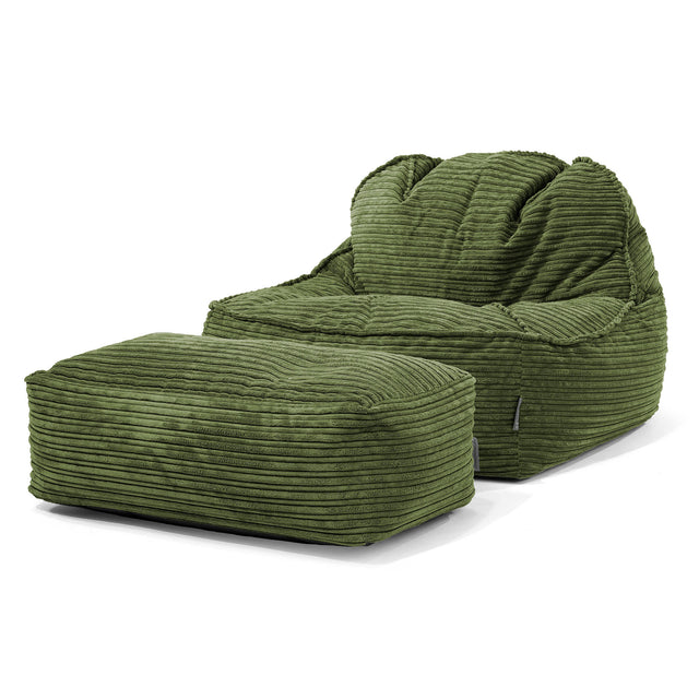 Sloucher Säkkituoli 2.0 - Vakosametti Metsänvihreä 02