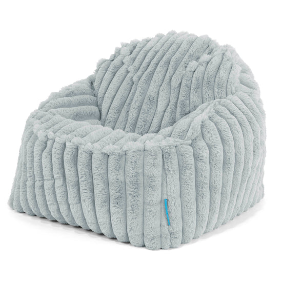Sloucher Säkkituoli Lapsille 2-6 vuotta - Ultrapehmeä Vakosametti Ankkanmuna Sininen 01