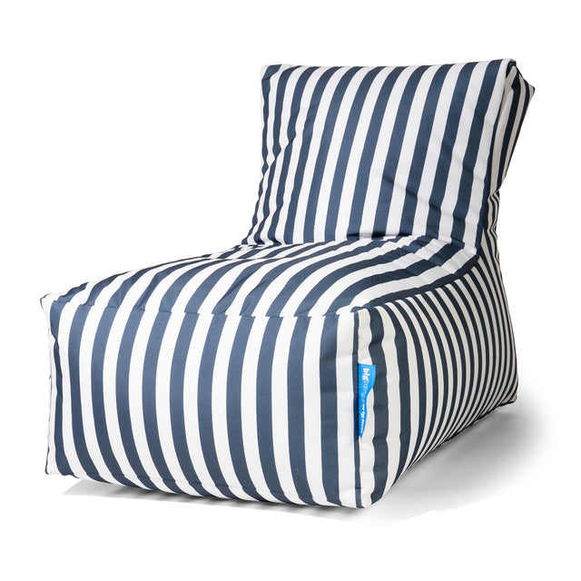 Lounge-Säkkituoli Ulos - Tummansininen Raidallinen 01