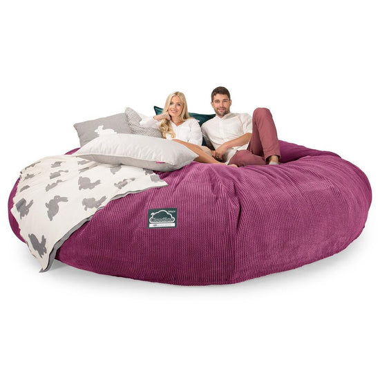 LOUNGE PUG, CloudSac 5000 XXXXXL - Suuri Muistivaahtotäytteinen Säkkituolisohva - Pompula Vaaleanpunainen