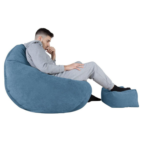 LOUNGE PUG®, Säkkituoli Lepotuoli, Tuoli, Bristol-kankaasta Turkoosi