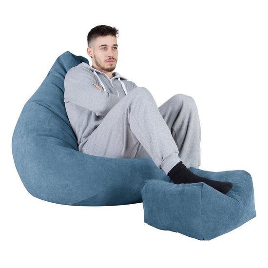 LOUNGE PUG®, Säkkituoli Lepotuoli, Tuoli, Bristol-kankaasta Turkoosi