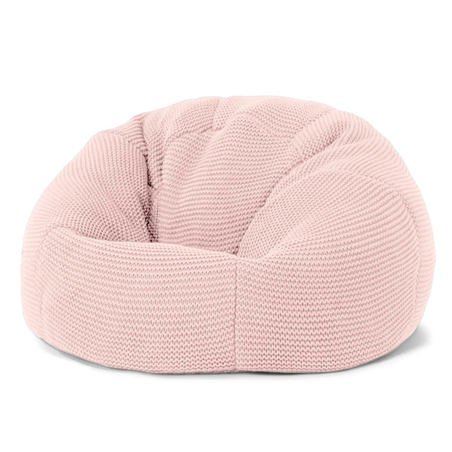 LOUNGE PUG - ELLOS Mukautuva Neulottu - Lasten Nojatuoli - Lasten Säkkituoli Sotka - Vauva vaaleanpunainen