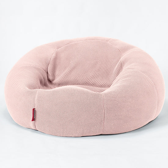 LOUNGE PUG®, Säkkituoli Sotka Sohva, Ellos Mukautuva Neulottu Vauva vaaleanpunainen