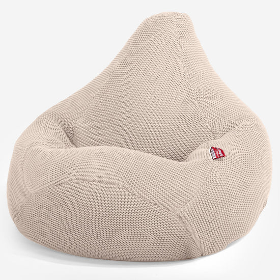 LOUNGE PUG®, Säkkituoli Lepotuoli, Tuoli, Mukautuva Neulottu Kerman