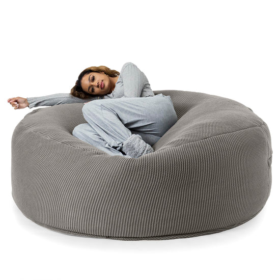 LOUNGE PUG®, Iso Säkkituoli Sohva XXL 'Mega-Mammutti', Jättisäkkituoli, Harmaa