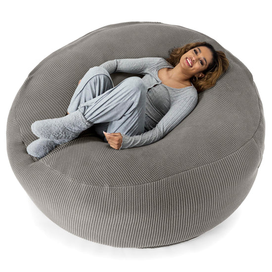 LOUNGE PUG®, Iso Säkkituoli Sohva XXL 'Mega-Mammutti', Jättisäkkituoli, Harmaa