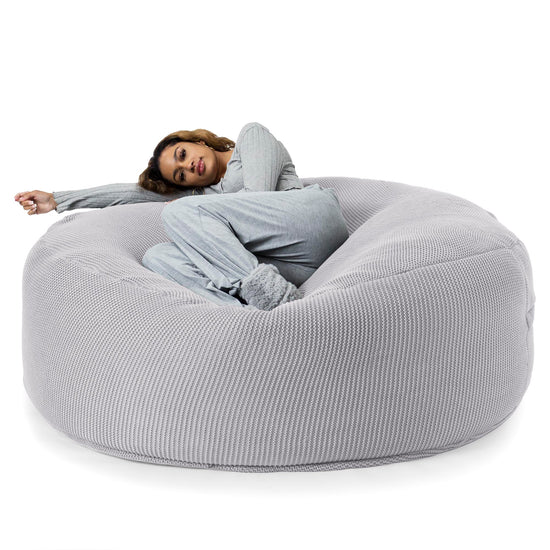 LOUNGE PUG®, Iso Säkkituoli Sohva XXL 'Mega-Mammutti', Jättisäkkituoli, Vaalean harmaa