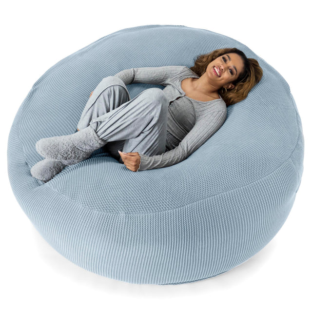 LOUNGE PUG®, Iso Säkkituoli Sohva XXL 'Mega-Mammutti', Jättisäkkituoli, Sumuinen sininen