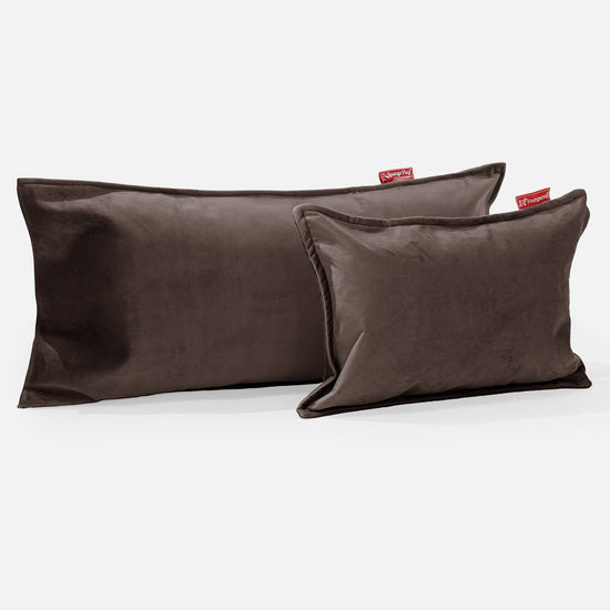 Jättimäinen Tyyny 40 x 80cm - Sametti Espresso 03