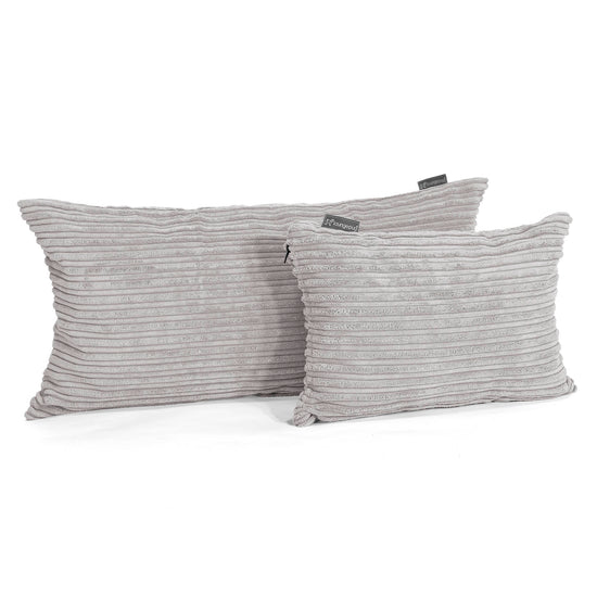 Jättimäinen Tyynynsuojus 40 x 80cm - Vakosametti Alumiinihopea 03
