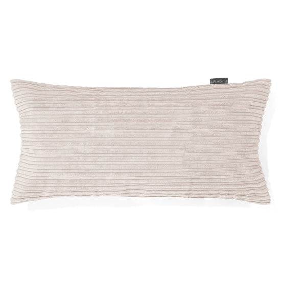 Jättimäinen Tyyny 40 x 80cm - Vakosametti Norsunluu 01